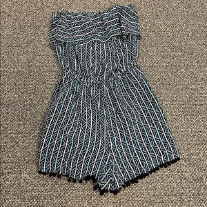 Blue Romper with Pompom detail Size S